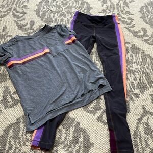 Athleta Girl leggings and shirt